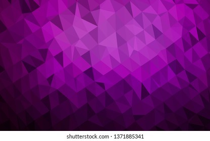 Dark Purple vector low poly cover. An elegant bright illustration with gradient. Textured pattern for background.