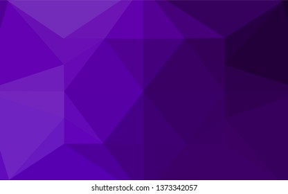Dark Purple vector low poly cover. Colorful illustration in abstract style with gradient. The completely new template can be used for your brand book.