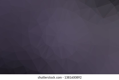 Dark Purple vector low poly cover. Shining illustration, which consist of triangles. The best triangular design for your business.