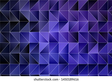 Dark Purple vector low poly layout. Colorful illustration in polygonal style with gradient. Completely new template for your banner.