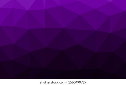 Dark Purple vector low poly texture. A vague abstract illustration with gradient. Completely new template for your business design.