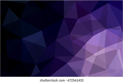 Dark Purple vector Low poly crystal background. Polygon design pattern. Low poly illustration, low polygon background.