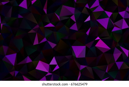 Dark Purple vector low poly template. A vague abstract illustration with gradient. A completely new template for your business design.