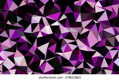 Dark Purple vector low poly pattern. A sample with polygonal shapes. The textured pattern can be used for background.