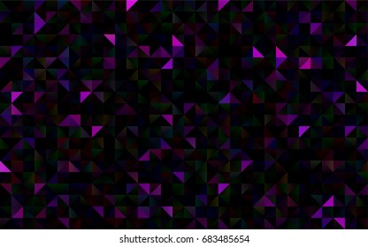 Dark Purple vector low poly pattern. Shining colored illustration in a brand-new style. The polygonal design can be used for your web site.
