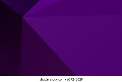 Dark Purple vector low poly template. An elegant bright illustration with gradient. 