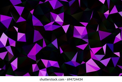 Dark Purple vector low poly template. Colorful abstract illustration with gradient. A completely new template for your business design.
