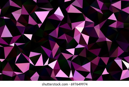 Dark Purple vector low poly background. Creative illustration in halftone style with gradient. A new texture for your design.