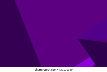 Dark Purple vector low poly template. Geometric illustration in Origami style with gradient.  The completely new template can be used for your brand book.