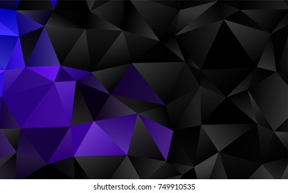 Dark Purple vector low poly pattern. Colorful abstract illustration with gradient. A new texture for your design.