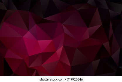 Dark Purple vector low poly pattern. Shining illustration, which consist of triangles. The template can be used as a background for cell phones.