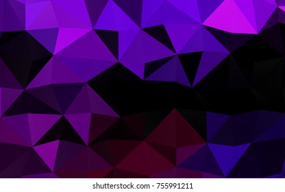 Dark Purple vector low poly background. Shining colored illustration in a brand-new style. The completely new template can be used for your brand book.