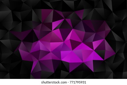 Dark Purple vector low poly background. Colorful abstract illustration with gradient. Brand-new design for your business.