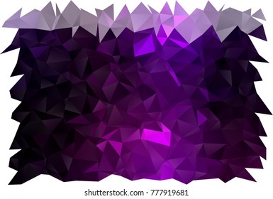 Dark Purple vector low poly template. Modern geometrical abstract illustration with gradient. The best triangular design for your business.
