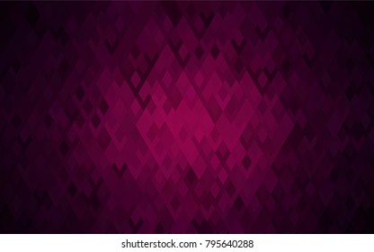 Dark Purple vector low poly background. A sample with a polygonal design. Illustration in polygonal style with repeating squares