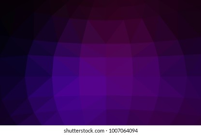 Dark Purple vector modern geometrical abstract background. Texture, new background. Geometric background in Origami style with gradient. 