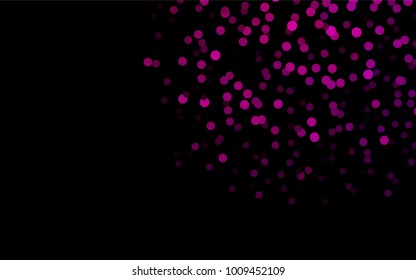 Dark Purple vector modern geometrical circle abstract background. Dotted texture template. Geometric pattern in halftone style with gradient. 