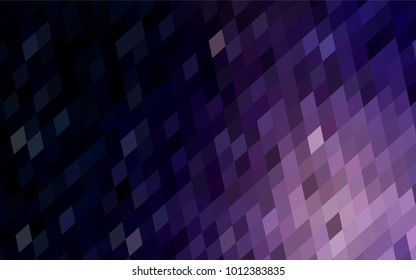Dark Purple vector modern geometrical background. Abstract template. Geometric pattern in square style with gradient.