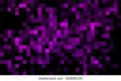 Dark Purple vector modern geometrical background. Abstract template. Geometric pattern in square style with gradient.