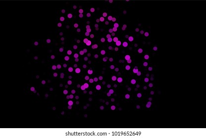 Dark Purple vector modern geometrical circle abstract background. Dotted texture template. Geometric pattern in halftone style with gradient. 