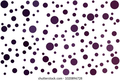 Dark Purple vector modern geometrical circle abstract background. Dotted texture template. Geometric pattern in halftone style with gradient. 
