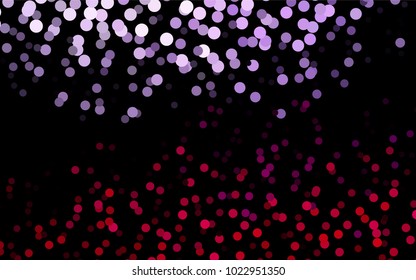 Dark Purple vector modern geometrical circle abstract background. Dotted texture template. Geometric pattern in halftone style with gradient. 