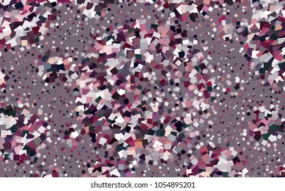 Dark Purple vector modern geometrical background. Abstract template. Geometric pattern in square style with gradient.