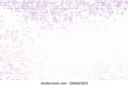Dark Purple vector modern geometrical circle abstract background. Dotted texture template. Geometric pattern in halftone style with gradient. 