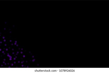 Dark Purple vector modern geometrical circle abstract background. Dotted texture template. Geometric pattern in halftone style with gradient. 