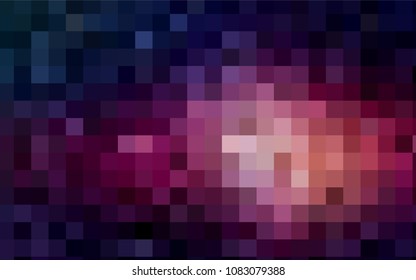 Dark Purple vector modern geometrical background. Abstract template. Geometric pattern in square style with gradient.