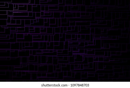 Dark Purple vector modern geometrical background. Abstract template. Geometric pattern in square style with gradient.