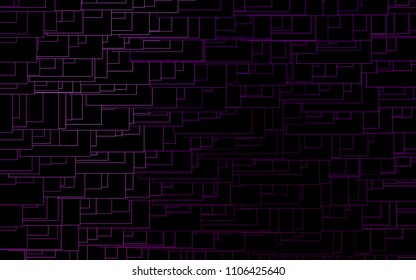 Dark Purple vector modern geometrical background. Abstract template. Geometric pattern in square style with gradient.