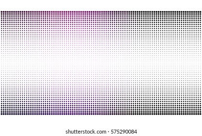 Dark Purple vector modern geometrical circle abstract background. Dotted texture template. Geometric pattern in halftone style with gradient. 