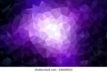 Dark Purple vector modern geometrical abstract background. Texture, new background. Geometric background in Origami style with gradient. 