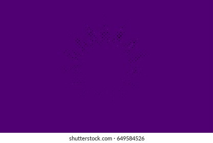 Dark Purple vector modern geometrical circle abstract background. Dotted texture template. Geometric pattern in halftone style with gradient. 