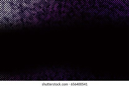Dark Purple vector modern geometrical circle abstract background. Dotted texture template. Geometric pattern in halftone style with gradient. 