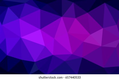 Dark Purple vector modern geometrical abstract background. Texture, new background. Geometric background in Origami style with gradient. 