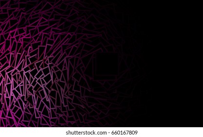 Dark Purple vector modern geometrical background. Abstract template. Geometric pattern in square style with gradient.