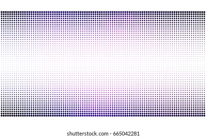 Dark Purple vector modern geometrical circle abstract background. Dotted texture template. Geometric pattern in halftone style with gradient. 