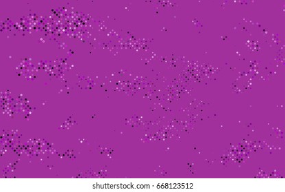 Dark Purple vector modern geometrical circle abstract background. Dotted texture template. Geometric pattern in halftone style with gradient. 
