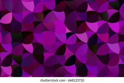 Dark Purple vector modern geometrical circle abstract background. Dotted texture template. Geometric pattern in halftone style with gradient. 
