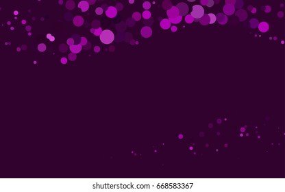 Dark Purple vector modern geometrical circle abstract background. Dotted texture template. Geometric pattern in halftone style with gradient. 