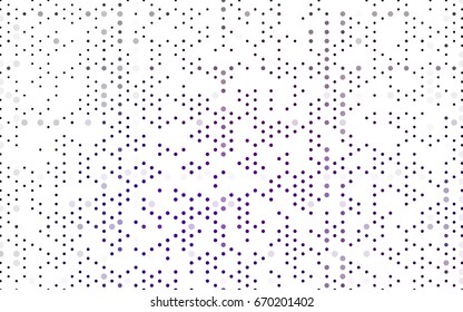 Dark Purple vector modern geometrical circle abstract background. Dotted texture template. Geometric pattern in halftone style with gradient. 