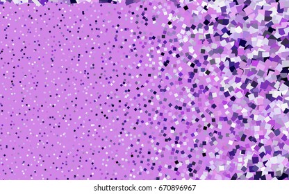 Dark Purple vector modern geometrical background. Abstract template. Geometric pattern in square style with gradient.