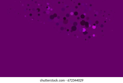 Dark Purple vector modern geometrical circle abstract background. Dotted texture template. Geometric pattern in halftone style with gradient. 