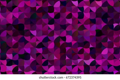 Dark Purple vector modern geometrical circle abstract background. Dotted texture template. Geometric pattern in halftone style with gradient. 