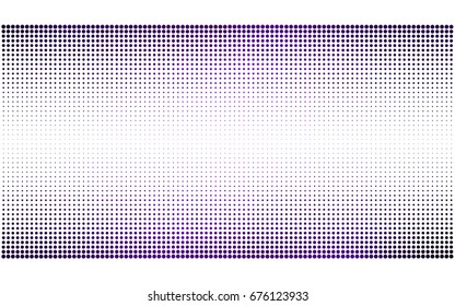 Dark Purple vector modern geometrical circle abstract background. Dotted texture template. Geometric pattern in halftone style with gradient. 