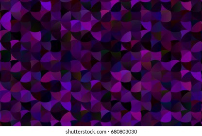 Dark Purple vector modern geometrical circle abstract background. Dotted texture template. Geometric pattern in halftone style with gradient. 
