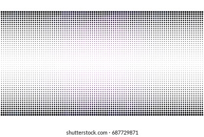 Dark Purple vector modern geometrical circle abstract background. Dotted texture template. Geometric pattern in halftone style with gradient. 