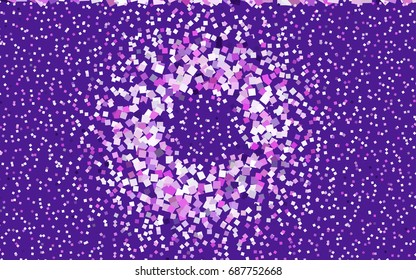 Dark Purple vector modern geometrical background. Abstract template. Geometric pattern in square style with gradient.